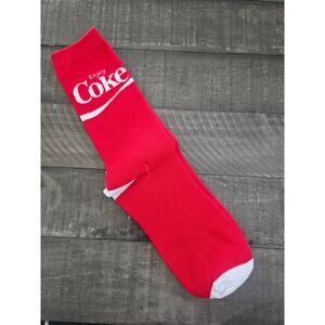 Enjoy Coke Socks for Men or Women sizes 8-12 Red and White Iconic Design NWT